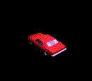 gif of red car driving around on a black background